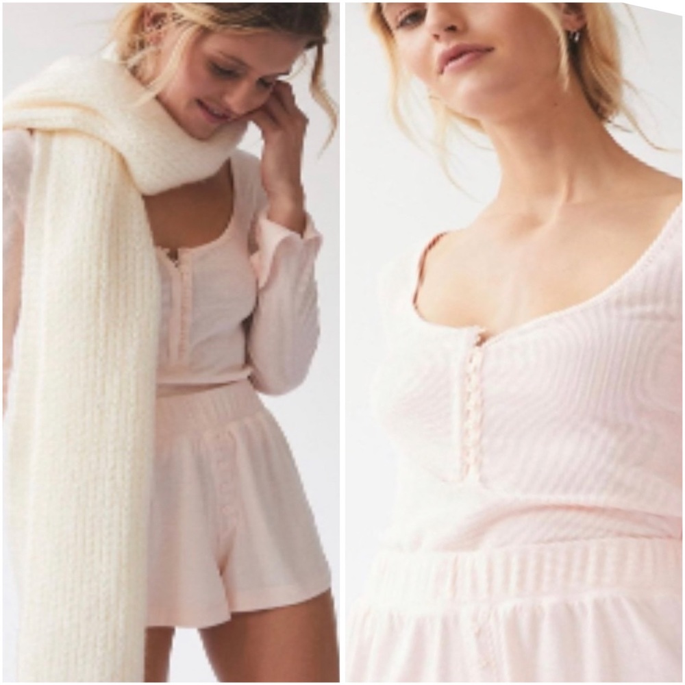 UO Out From Under Super Soft Ribbed Henley Top - Picture 6 of 14